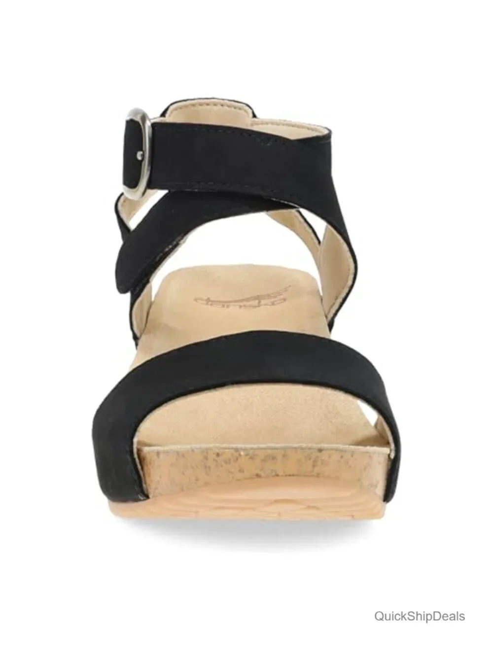 Premium Leather Wedge Sandals with Adjustable Ankle Strap, Arch Support